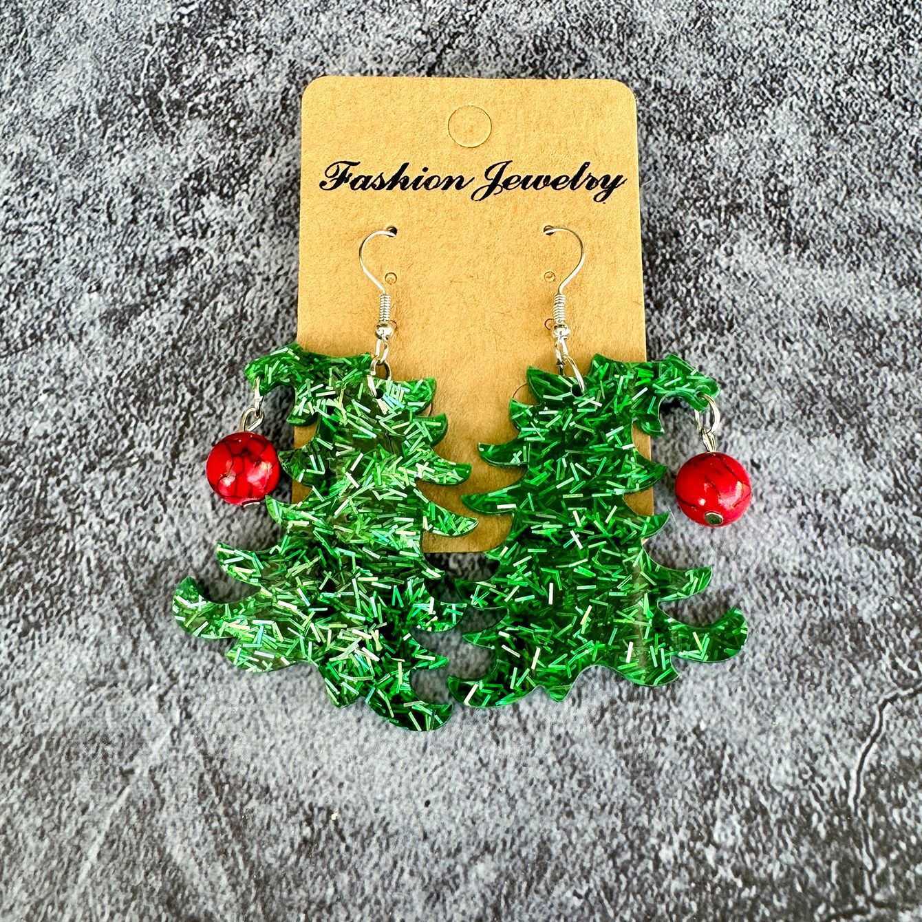 Wholesale  Christmas tree acrylic ing earrings