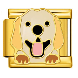 Wholesale  Italian Charm Bracelet 9mm DIY gold and silver pet dog series  Creative Stainless Steel Composable Bracelet