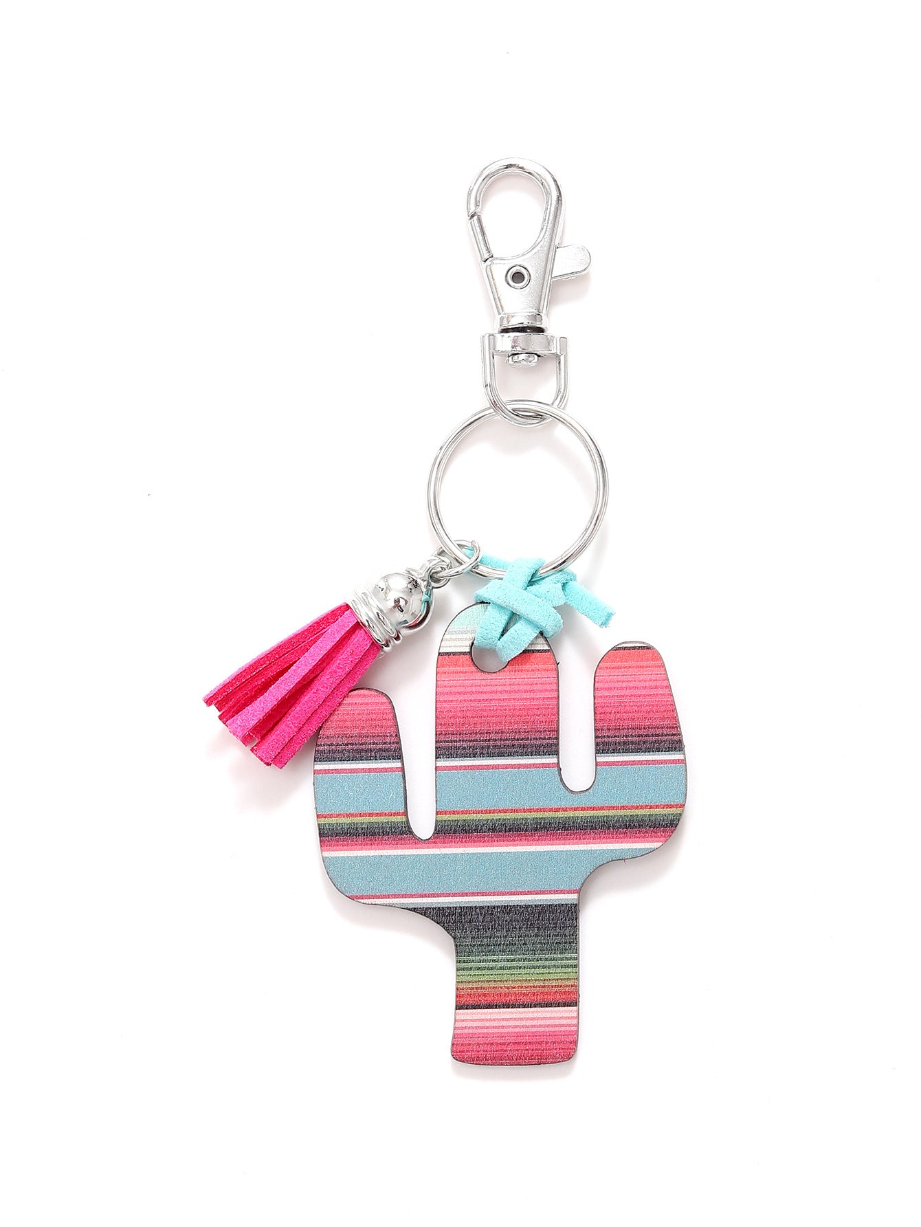 Wholesale Wooden Cactus Keychain Leopard Flower Rainbow Sunflower Keychains