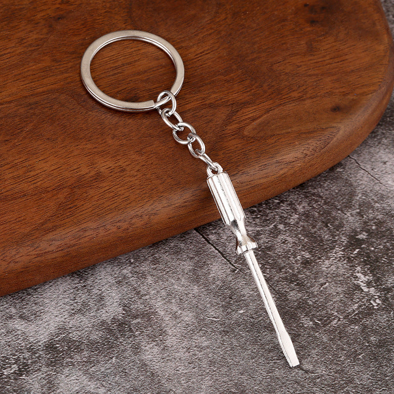 Wholesale Tool keychain metal creative wrench screwdriver hammer keychain