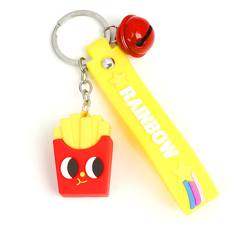 Cartoon Cute PVC Soft Food Hamburger Keychains ACC-KC-HongAo009