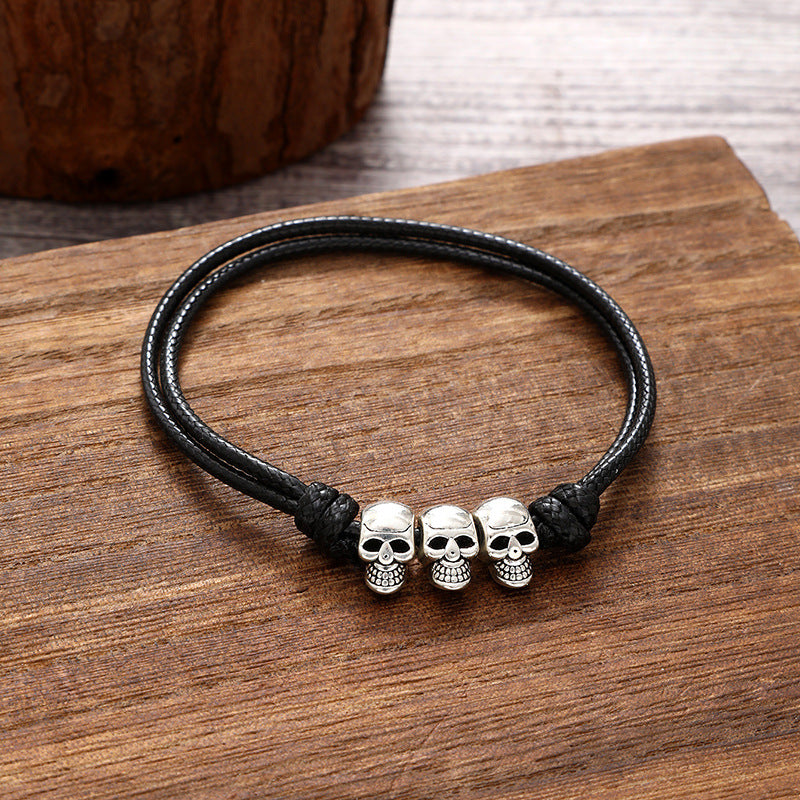 Wholesale Turtle Skull Cross Flower Alloy Cowhide Rope Bracelet ACC-BT-YTian012