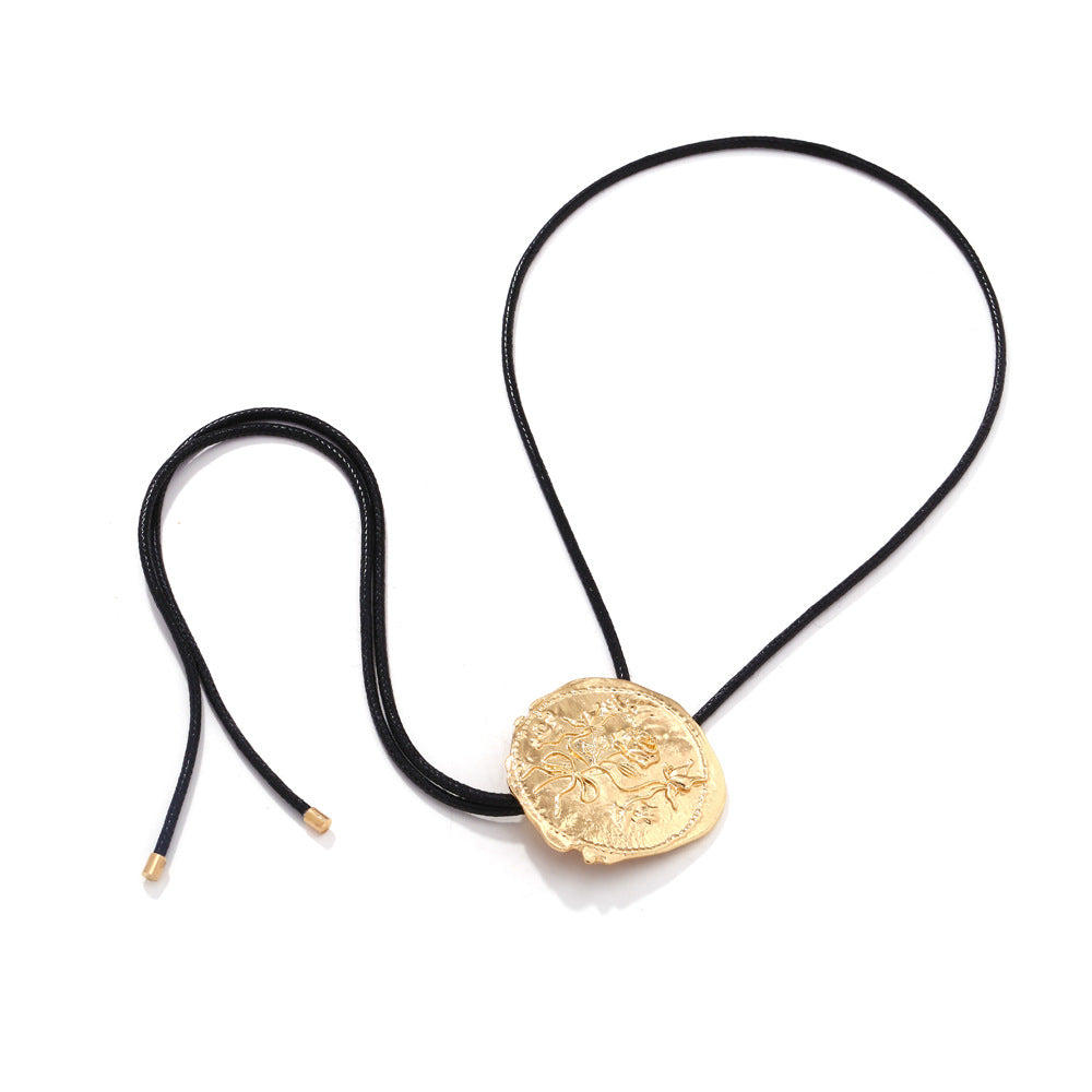 Wholesale  Western Denim Wind Bump Rose Necklace