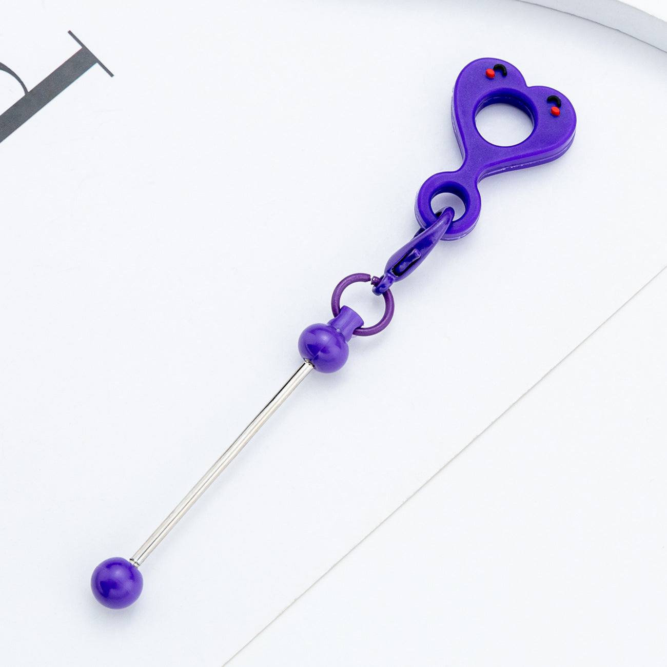 Wholesale v DIY smiley face  straws  Beadable  Keychain