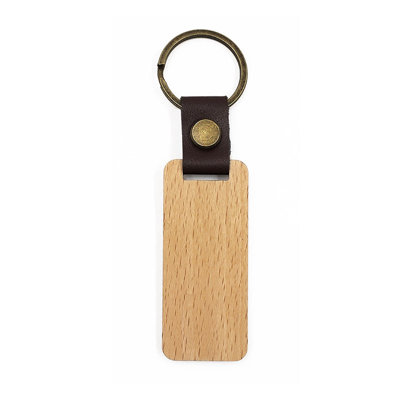 Wholesale PU DIY Wooden Keychain