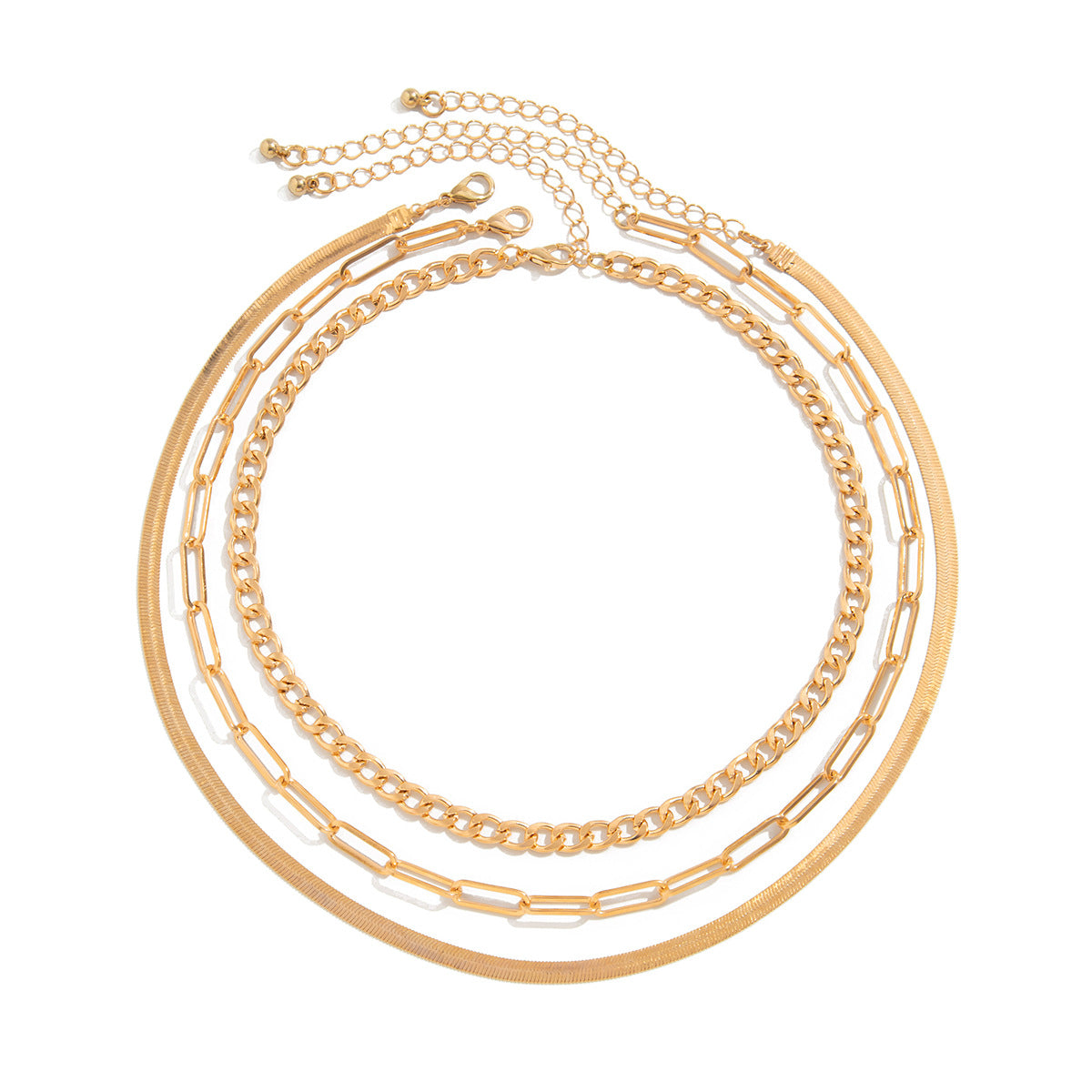 Wholesale  Metallic Snake Bone Chain Necklace