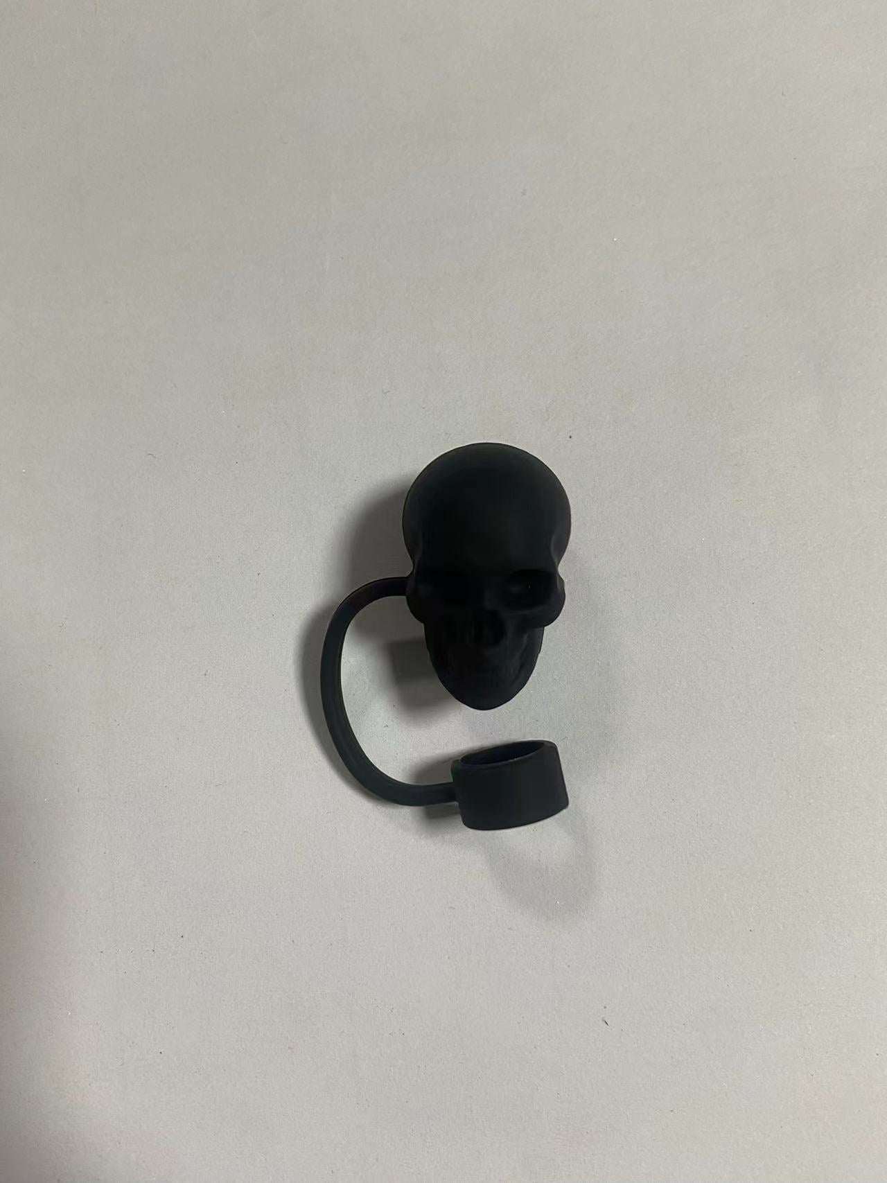 Wholesale  Skull Bat 10mm PVC Soft Straw Tube Cap