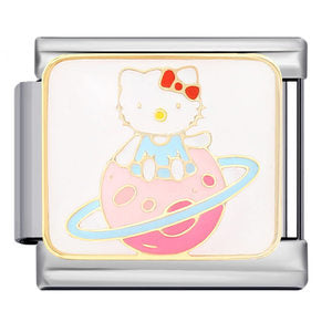 Wholesale Cute cartoon Italian module bracelet titanium steel welding oil dripping DIYCharms