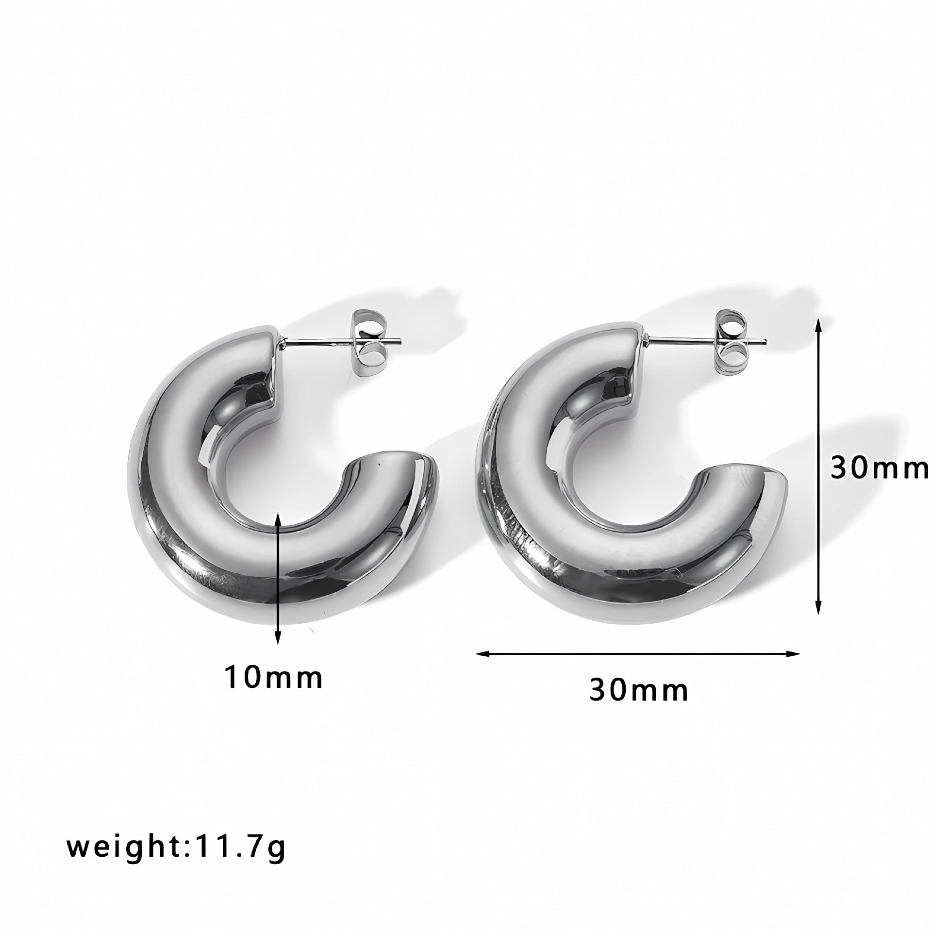 Wholesale 18K gold stainless steel titanium steel openwork earrings