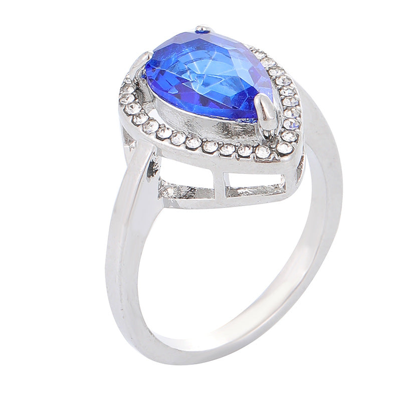 Wholesale Teardrop Shaped Diamond Multicolor Ring ACC-RS-YunJin008