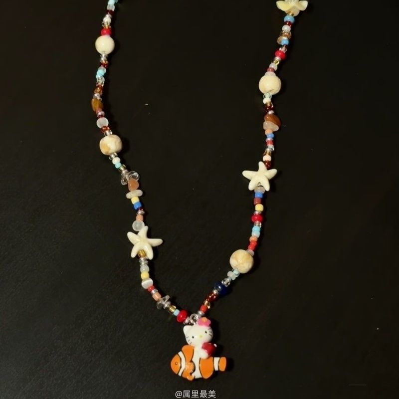 Wholesale  Beaded Color Necklace  Clavicle Chain