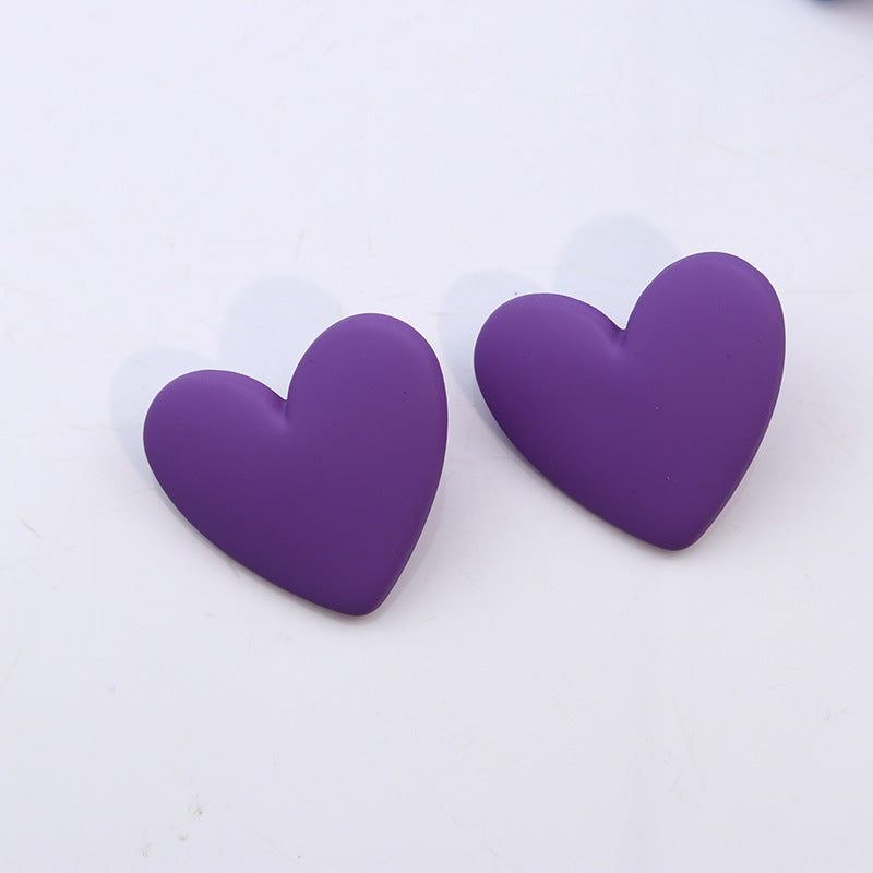 Wholesale 20-Color Heart  Acrylic Earrings
