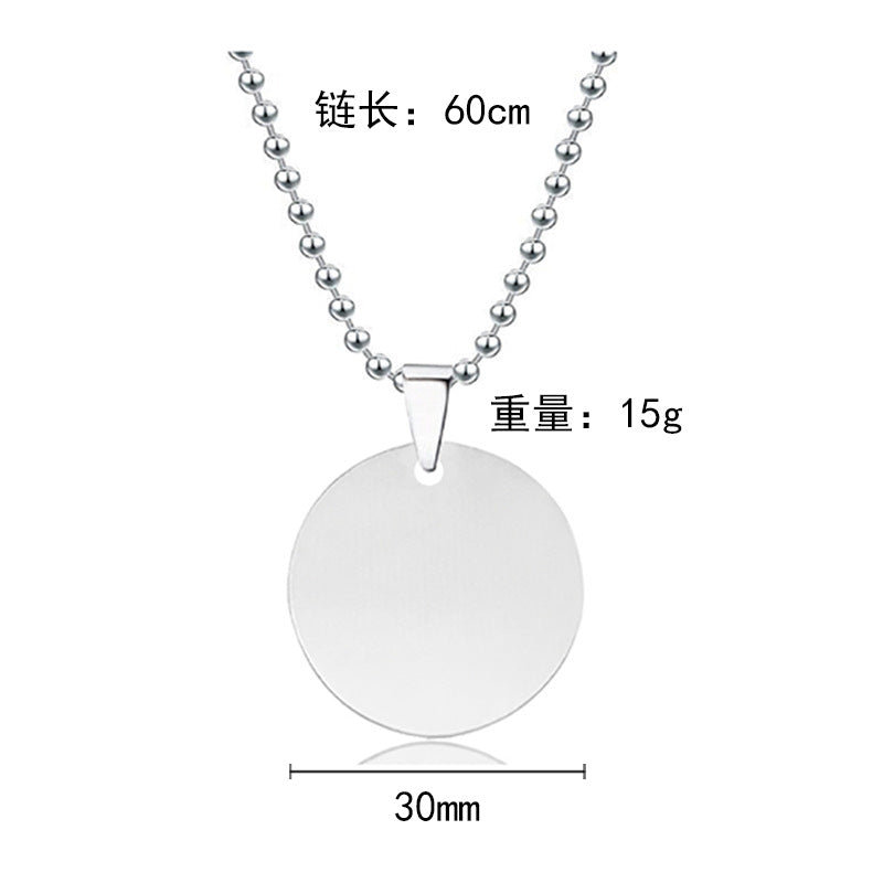 Wholesale Twelve Constellations Stainless Steel Round Pendant Christmas  Necklace