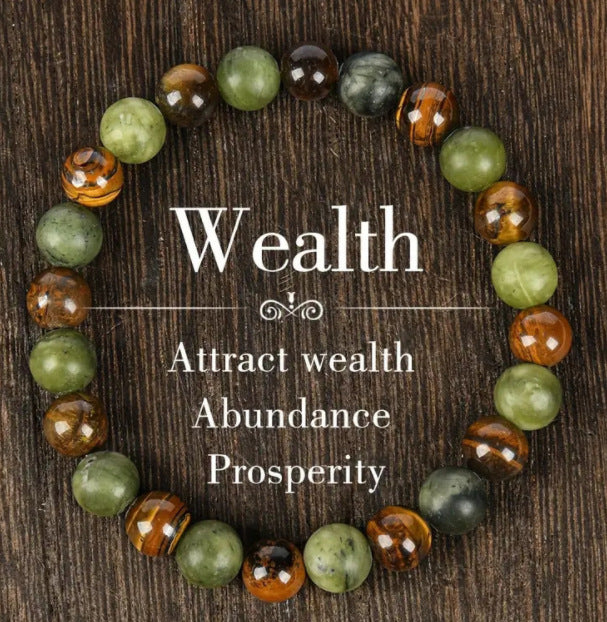 Wholesale Hand-woven Wood Stone Lapis Lazuli Pink Crystal Yellow Tiger Eye Bracelet