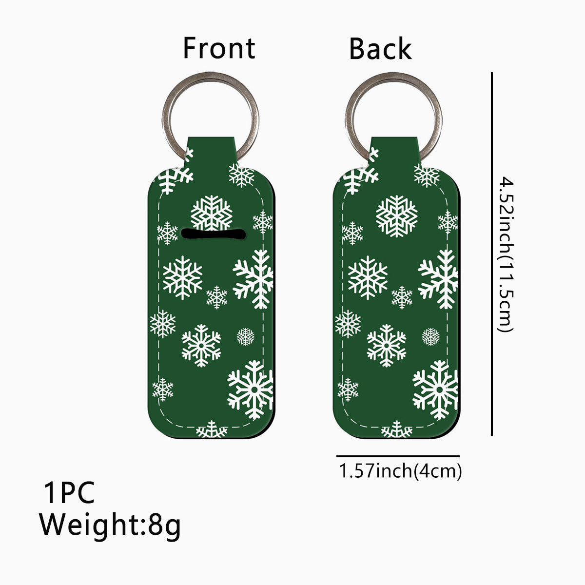 Wholesale 6pcs  Snowflake Pattern Lipstick Case Keychain