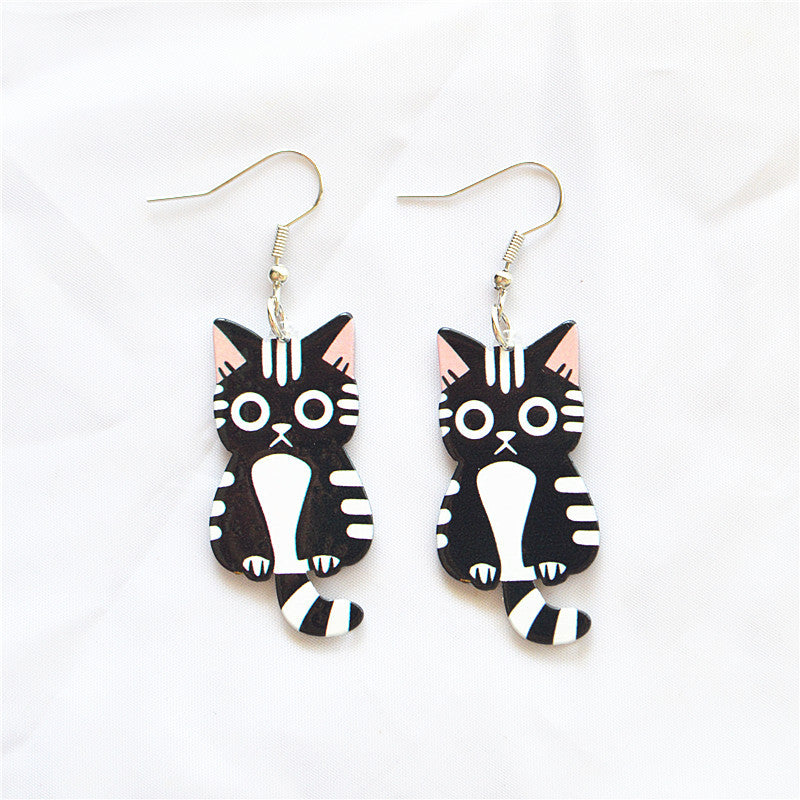 Wholesale Kitten Animal Acrylic Earrings ACC-ES-XN035