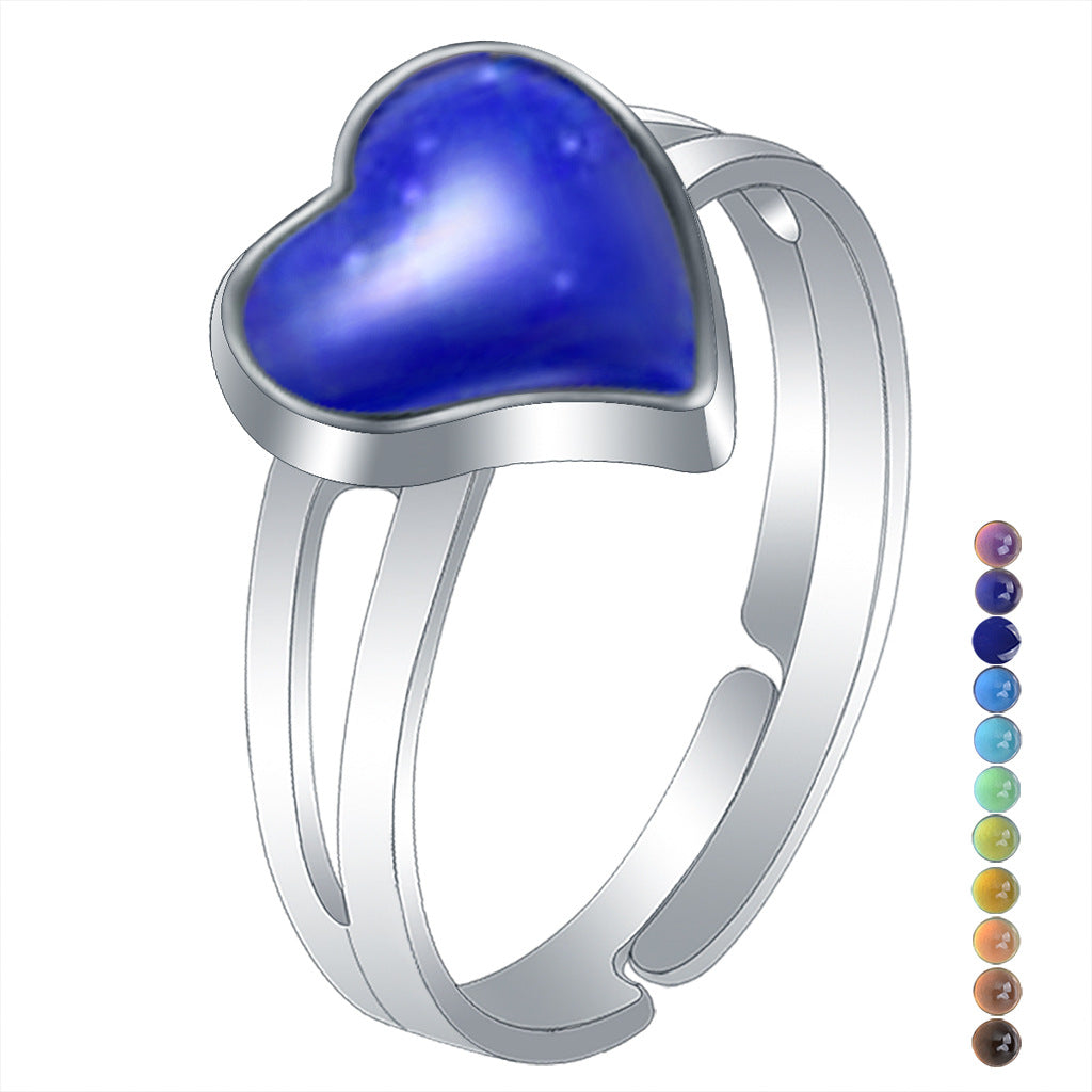 Wholesale Children's Princess Cartoon Cute Animal Temperature Sensitive Color Changing Ring ACC-RS-Hour001