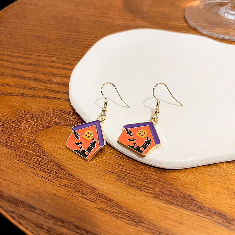 Wholesale Halloween Pumpkin Head Little Devil Earrings ACC-ES-MDD045