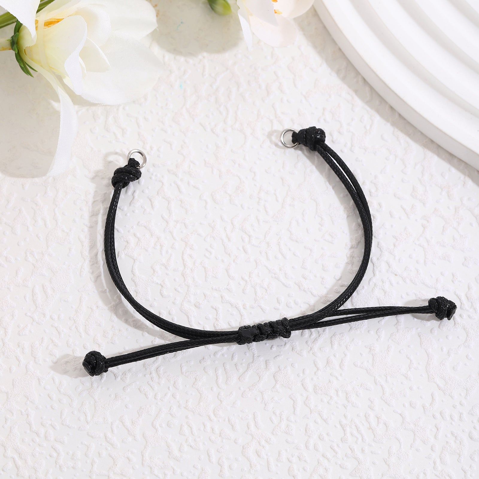 Wholesale  adjustable hand-woven wax rope semi-finished bracelet