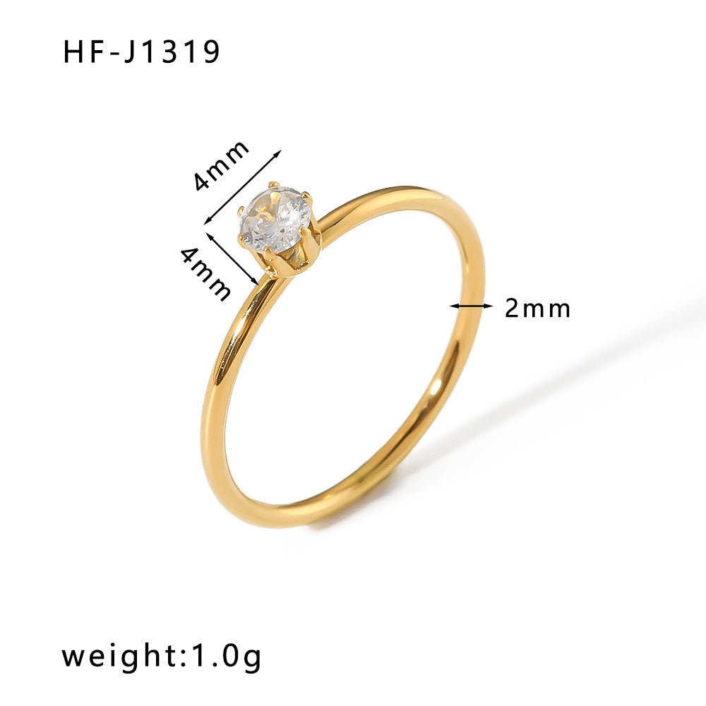 Wholesale Vintage Open Zircon Inlaid Stainless Steel Rings ACC-RS-XinY013