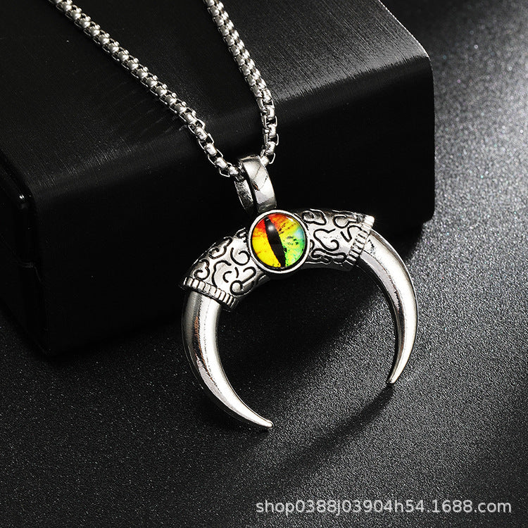 Wholesale Turquoise Crescent Pendant Necklace ACC-NE-Yuj004