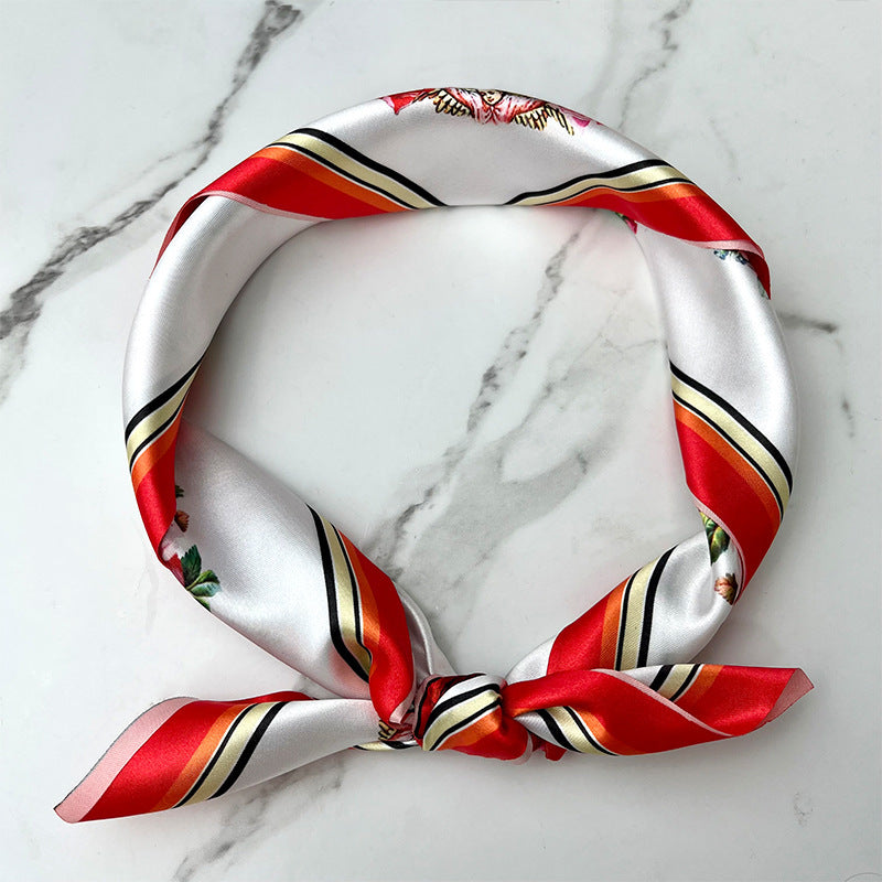 Wholesale  figure element printed square scarf flower 52cm scarf