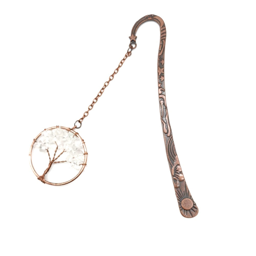 Wholesale Natural Gravel Crystal Tree of Life Bookmarks ACC-BM-HanX002