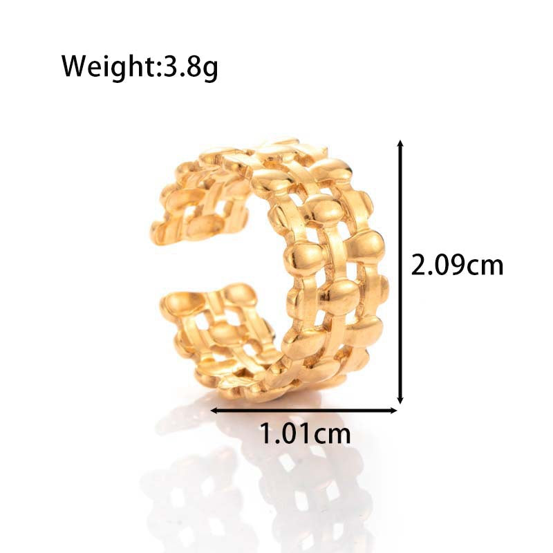 Wholesale Titanium steel metal open adjustable bracelet