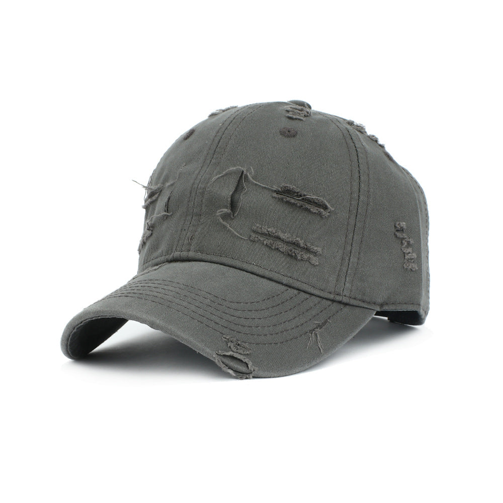 Wholesale Vintage Ripped Striped Cotton Baseball Cap ACC-HT-RongZhao025