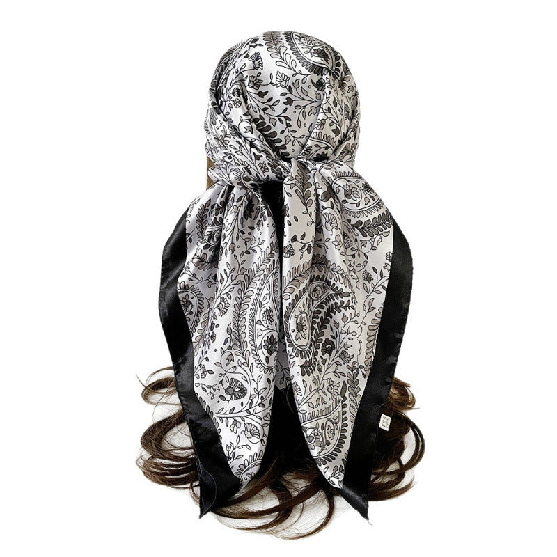Wholesale Cashew Square Scarf Turban Silk Scarf