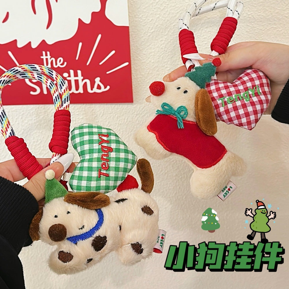 Wholesale New Creative Fabric Puppy Pendant Sweet Girly Versatile Small Pendant Backpack Cute Keychain