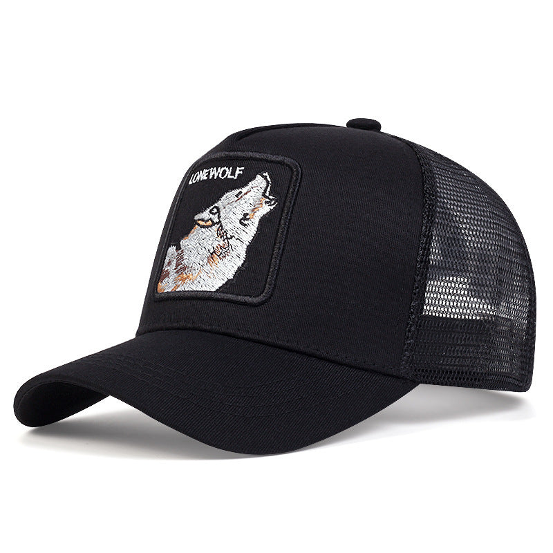 Wholesale Cartoon Animal Sun Protection Mesh Embroidery Hat Baseball Cap ACC-HT-JingKun011