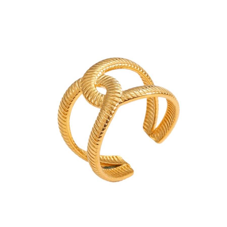 Wholesale Stainless Steel Ring 18k Gold Plated Rings ACC-RS-MuC001