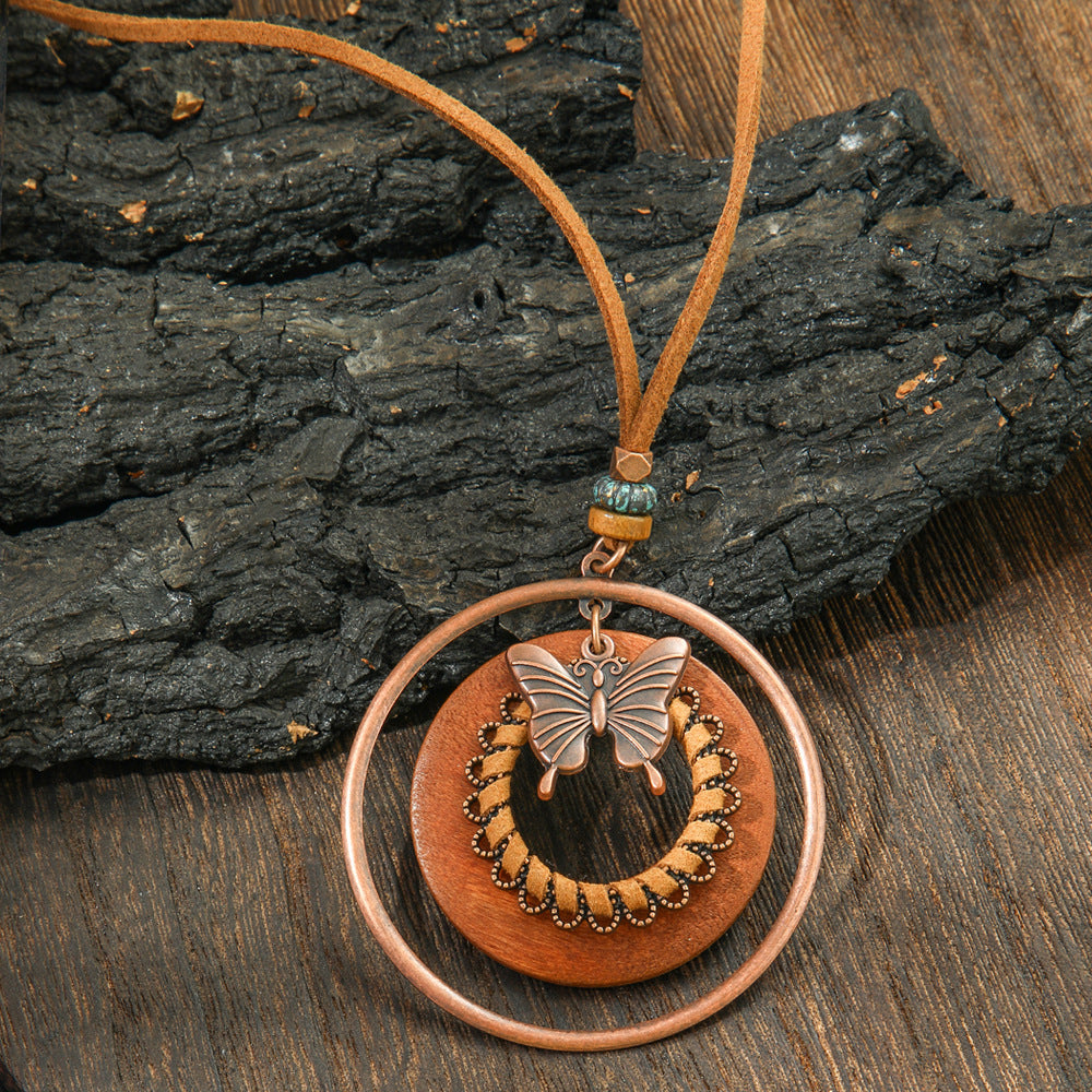 Wholesale Bohemian Butterfly Earrings Necklace Set Chic Party Wear Jewelry Accessory