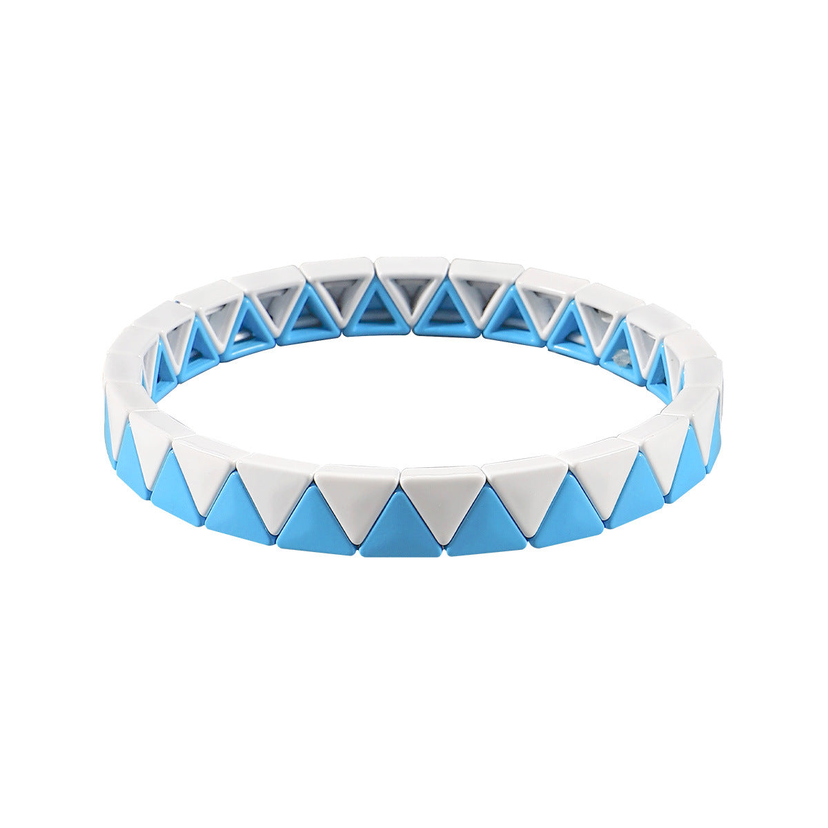 Wholesale Geometric Irregular Matte RA Enamel Multi-layer Elastic Bracelet