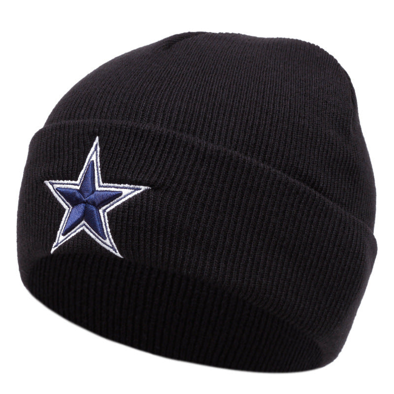 Wholesale Five-pointed Star 3D Embroidered Beanie ACC-HT-QiNiao019