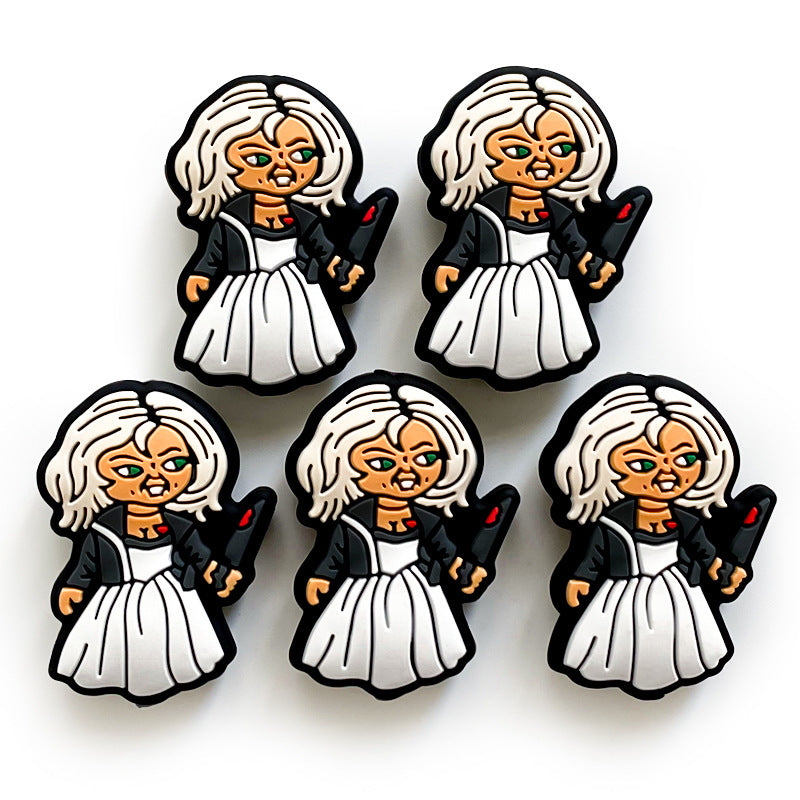 Wholesale 10pcs Halloween Horror Silicone Beads Focal Beads DIY Bead Pen Accessories ACC-BDS-WDX215