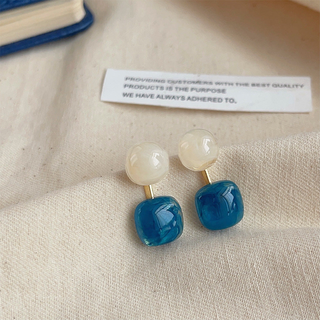 Wholesale Blue Oil Dripping Acrylic Earrings ACC-ES-Eryu008