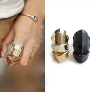 Wholesale punk style metal armor ring