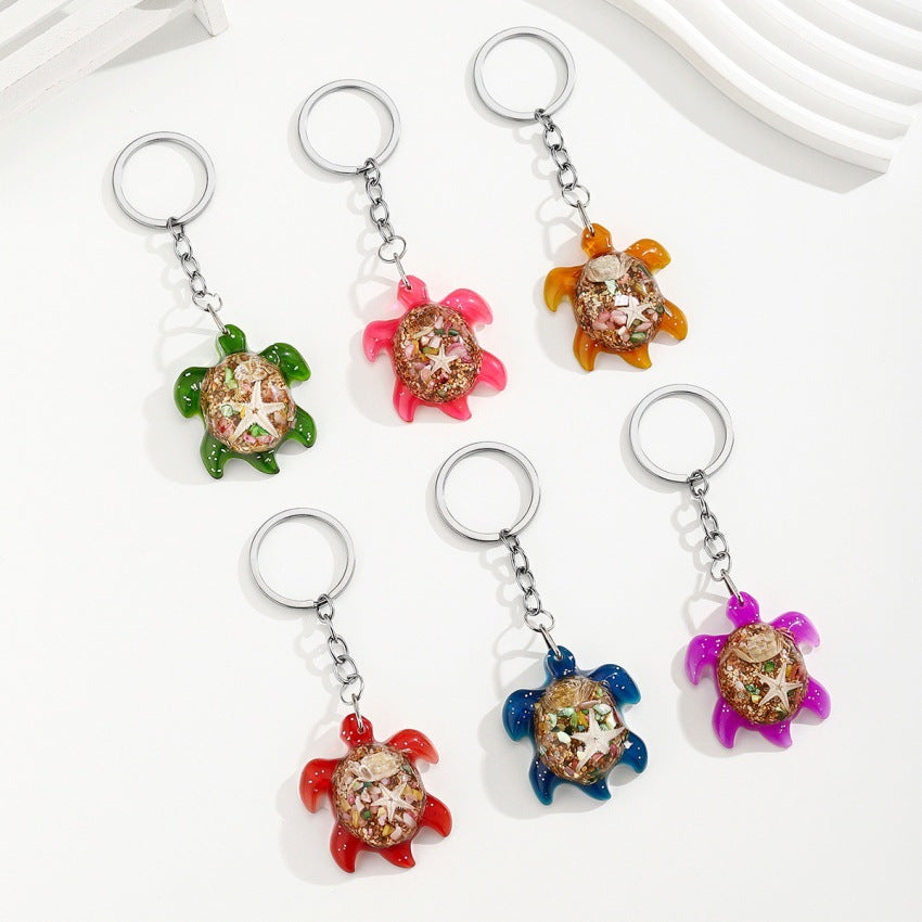 Wholesale Cute Marine Life Resin Turtle Keychain Pendant - Ocean Series Bag Charm,  Boutique Resale Accessory