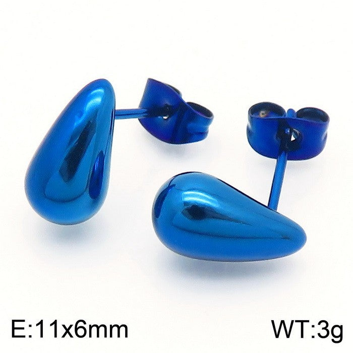 Wholesale Teardrop Shape Solid Titanium Steel Earrings ACC-ES-KaLun001