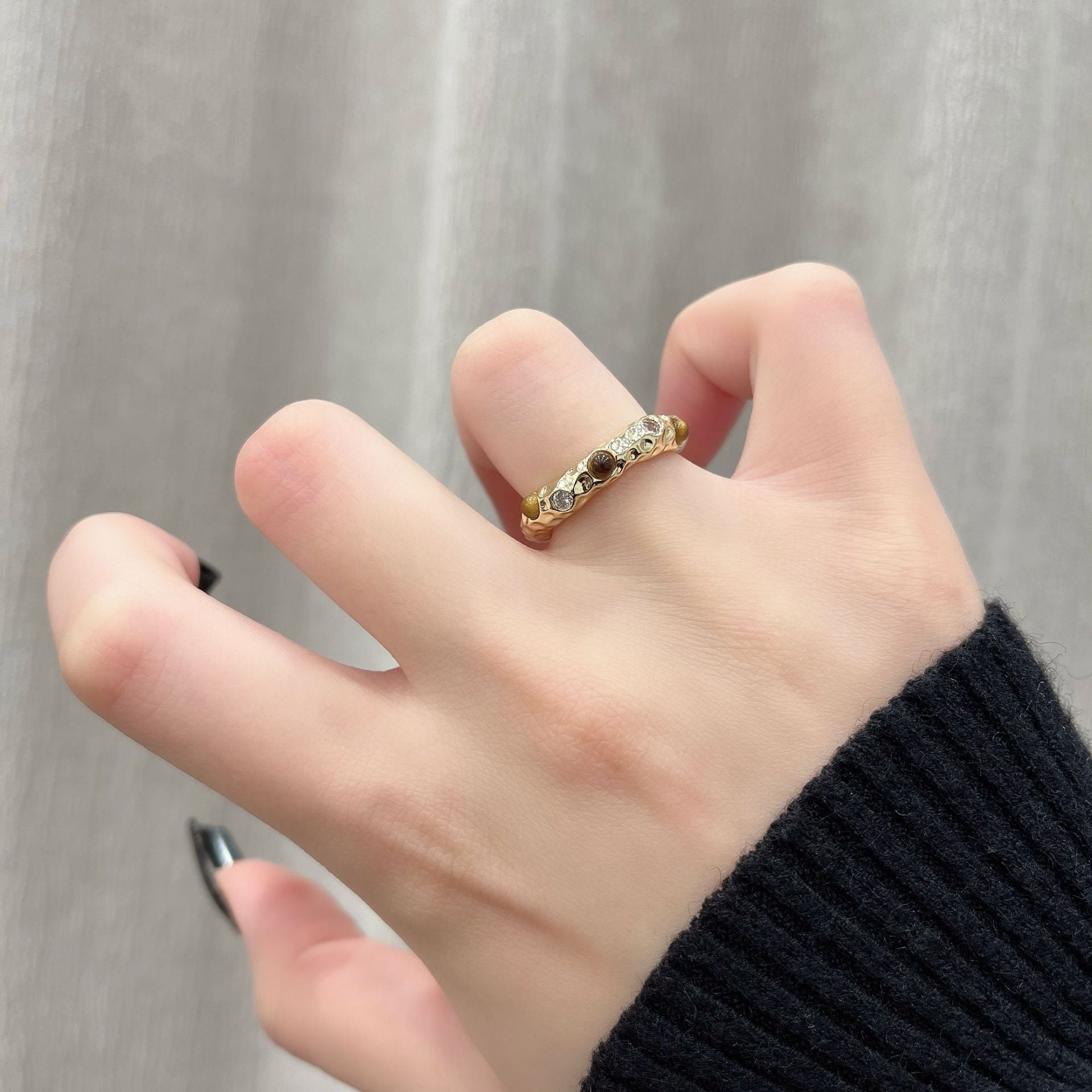 Wholesale  Tiger Eye Ring  Retro Ring