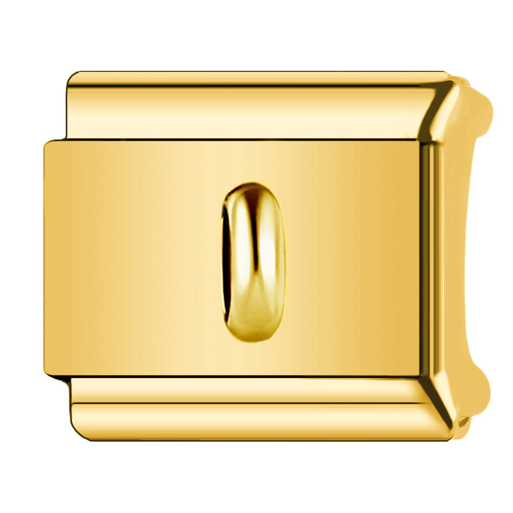 Wholesale  Italian Charm Bracelet 9mm DIY Single-bead smooth   Creative Stainless Steel Composable Bracelet