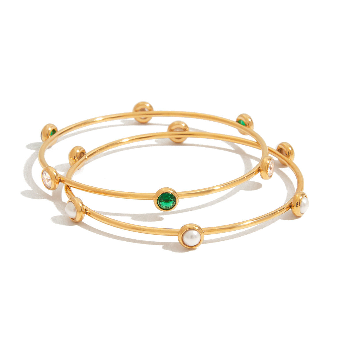 Wholesale 18K Gold Stainless Steel Pearl Bracelet