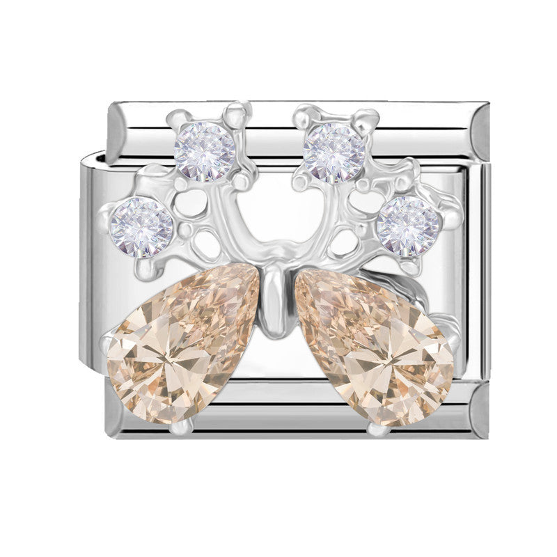 Wholesale Italian Charm Bracelet 9mm DIY Splicing Butterfly Series Stainless Steel Composable Bracelet