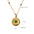 Wholesale  Devil's Eye Pendant Gold Chain Stainless Steel Gold Plated Planet  Necklace