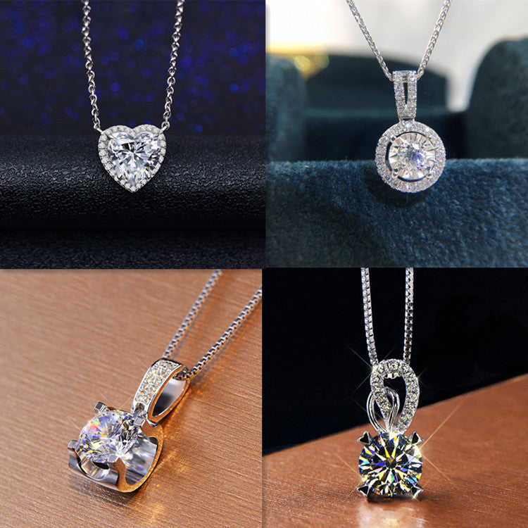 Wholesale Moissanite Women's Clavicle Chain Zircon Pendant ACC-PT-JRD001