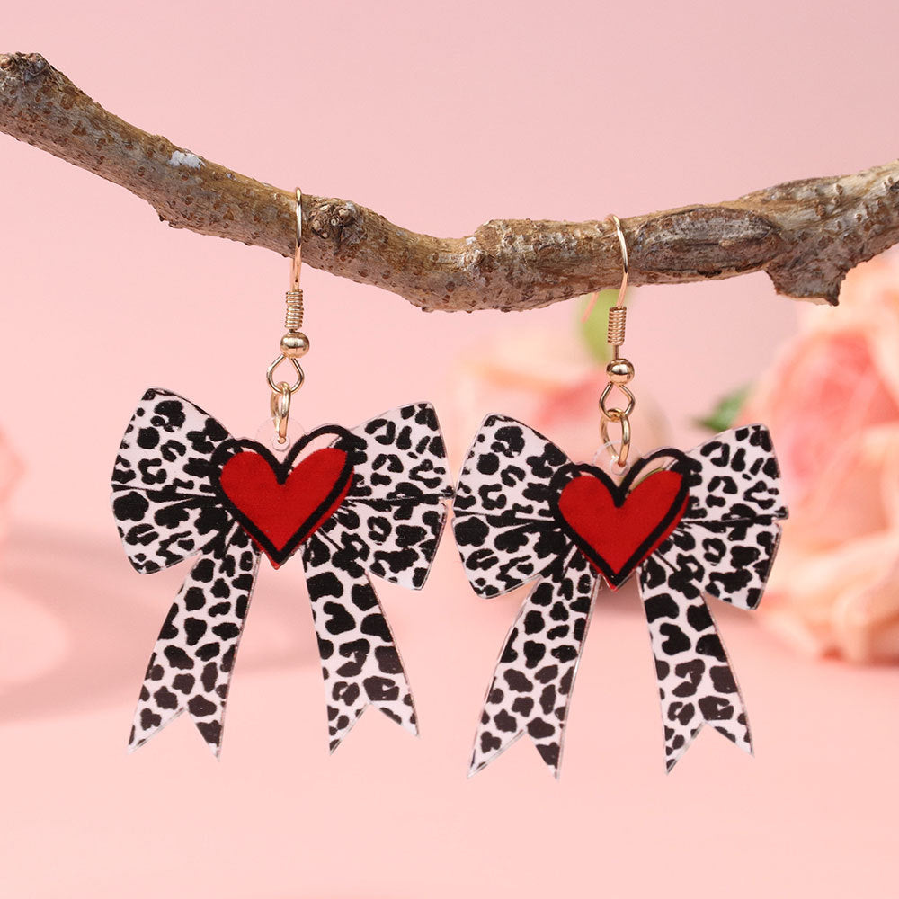 Wholesale Creative Love Bow Earrings