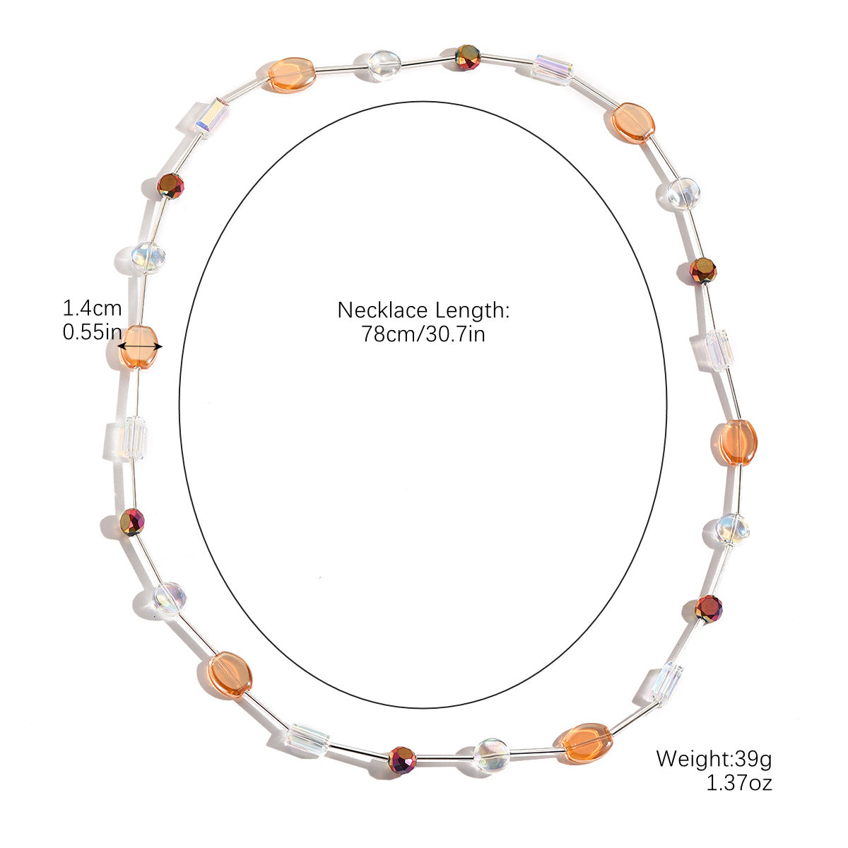 Wholesale  simple long crystal  long necklace