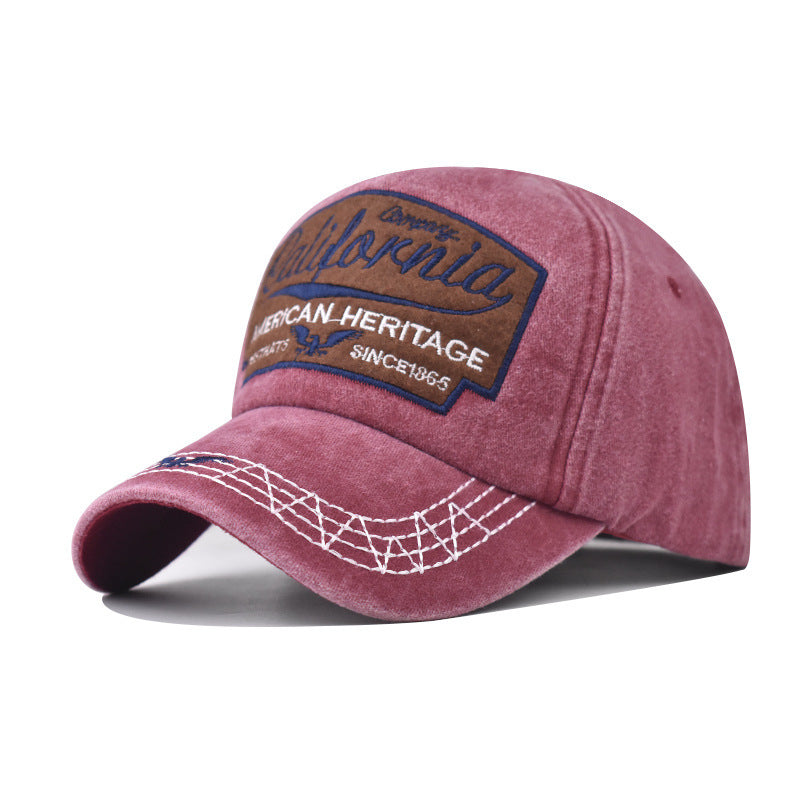 Wholesale Trendy Washed California Embroidery Baseball Cap Adjustable Breathable Summer Gift